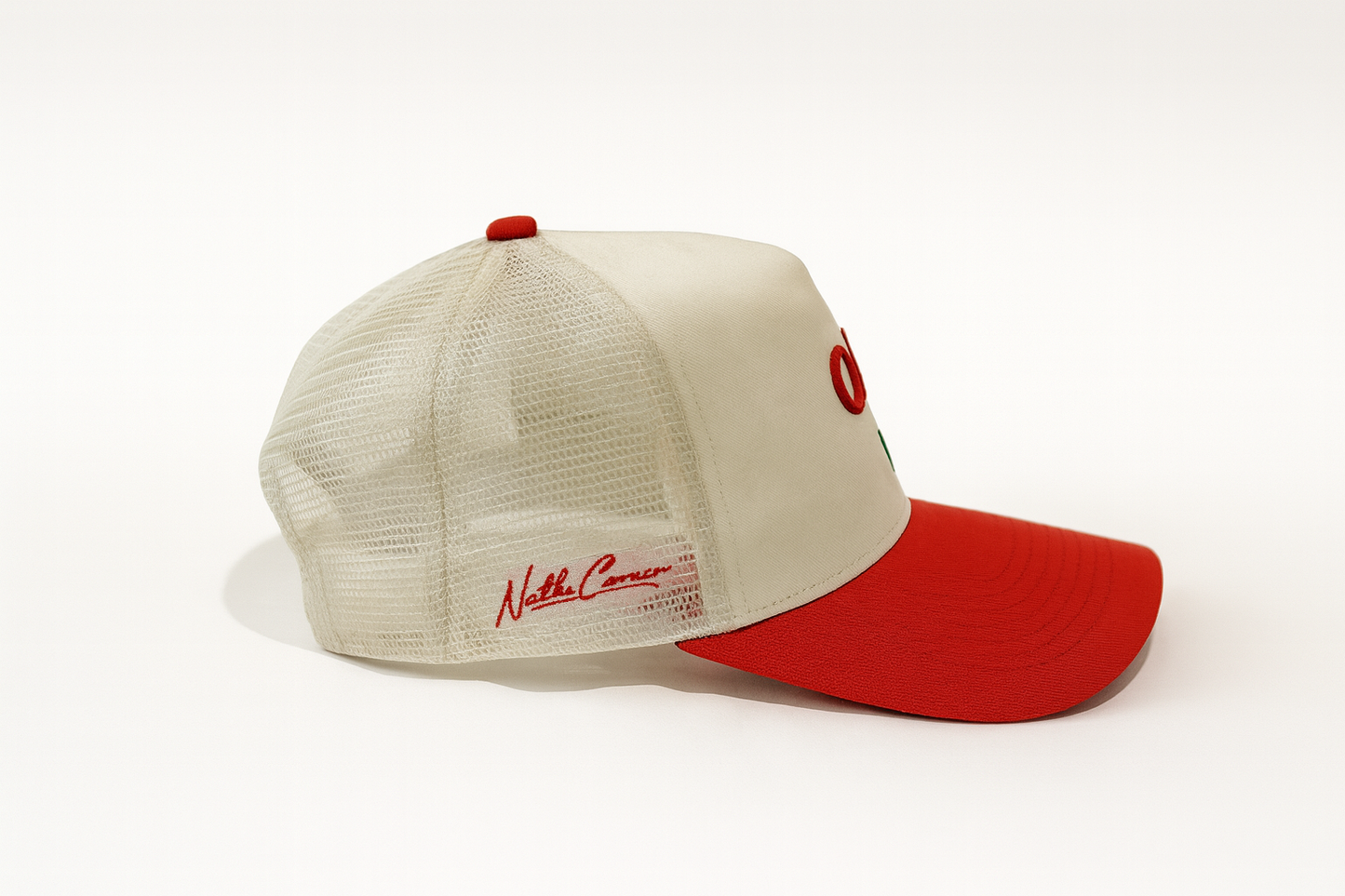 042 HAT (BEIGE / RED)