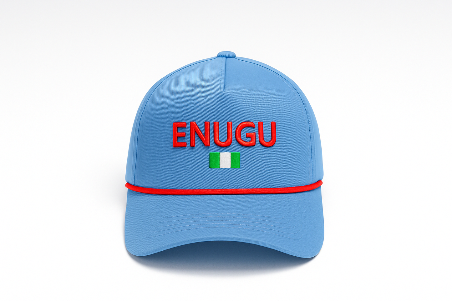ENUGU HAT  (LIGHT BLUE / RED)