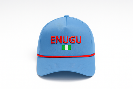 ENUGU HAT  (LIGHT BLUE / RED)